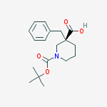 Structure of (R)-3-benzyl-1-(tert-butoxycarbonyl)piperidine-3-carboxylic acid