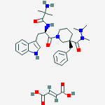 Structure of 3-PIPERIDINECARBOXYLIC ACID, 1-(2-METHYLALANYL-D-TRYPTOPHYL)-3-(PHENYLMETHYL)-, TRIMETHYLHYDRAZIDE, (3R)-, (2E)-2-BUTENEDIOATE (1:1) (9CI)
