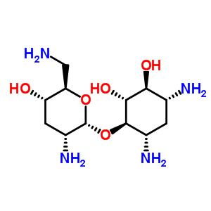 Structure of alpha-D-ribo-hexopyranoside, (1R,2R,3S,4R,6S)-4,6-diamino-2,3-dihydroxycyclohexyl 2,6-diamino-2,3,6-trideoxy-