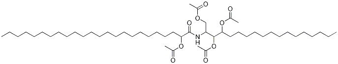 Structure of 2-(2′-acetoxytetracosanoylamino) octadecane-1,3,4-triacetoxyl