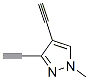 Structure of 1H-Pyrazole,3,4-diethynyl-1-methyl-