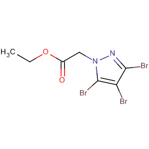 Structure of 1H-Pyrazole-1-acetic acid, 3,4,5-tribromo-, ethyl ester
