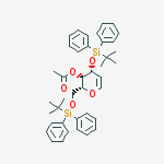 4-O-乙酰基-3,6-二-O-(叔丁基二苯基甲硅烷基)-D-半乳醛结构式