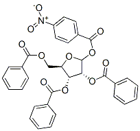 2,3,5-TRI-O-BENZOYL-1-O-(P-NITROBENZOYL)-D-RIBOFURANOSE结构式