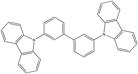 Structure of MCBP , 3,3-Di(9H-carbazol-9-yl)biphenyl.