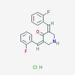 Structure of 3,5-Bis[(2-fluorophenyl)Methylene]-4-piperidinone