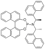 Structure of (S)-(+)-(3,5-DIOXA-4-PHOSPHACYCLOHEPTA[2,1-A,3,4-A']DINAPHTHALEN-4-YL)BIS[(1R)-1-(1-NAPHTHALENYL)ETHYL]AMINE