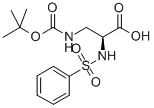Structure of (S)-BOC-3-AMINO-2-(PHENYLSULFONYLAMINO)-PROPIONIC ACID