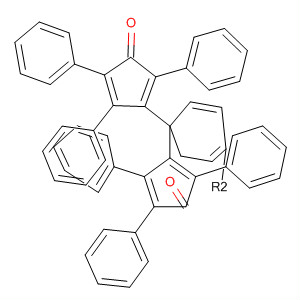 2,4 - 环戊二烯 - 1 - 酮，3,3'-(1,4 - 亚苯基) 双 [2,4,5 - 三苯基]结构式