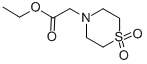 Ethyl 2-(1,1-dioxo-1laMbda~6~,4-thiazinan-4-yl)acetate结构式