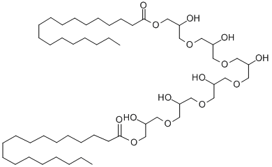 Structure of distearic acid, diester with hexaglycerol
