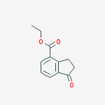 Ethyl 1-oxo-2,3-dihydroindene-4-carboxylate结构式