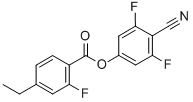 Structure of Benzoic acid, 4-ethyl-2-fluoro-, 4-cyano-3,5-difluorophenyl ester