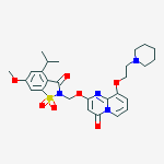 Structure of 6-methoxy-1,1-dioxo-2-[[4-oxo-9-(2-piperidin-1-ylethoxy)pyrido[1,2-a]pyrimidin-2-yl]oxymethyl]-4-propan-2-yl-1,2-benzothiazol-3-one