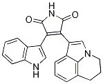 3-(5,6-二氢-4H-吡咯并[3,2,1-ij]喹啉-1-基)-4-(1H-吲哚-3-基)-1H-吡咯-2,5-二酮结构式