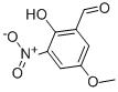 Structure of 2-HYDROXY-5-METHOXY-3-NITRO-BENZALDEHYDE