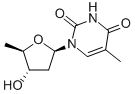 Structure of 5'-DEOXYTHYMIDINE