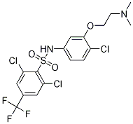 Benzenesulfonamide, 2,6-dichloro-N-[4-chloro-3-[2-(dimethylamino)ethoxy]phenyl]-4-(trifluoromethyl)-结构式