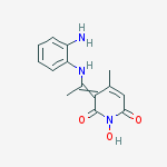 Structure of 5-[N-(2-aminophenyl)-C-methyl-carbonimidoyl]-1,6-dihydroxy-4-methyl-pyridin-2-one