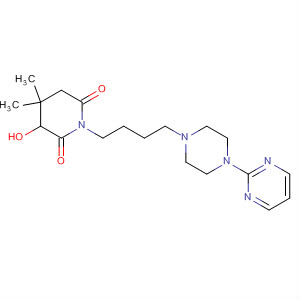 Structure of 2,6-Piperidinedione,3-hydroxy-4,4-dimethyl-1-[4-[4-(2-pyrimidinyl)-1-piperazinyl]butyl]-