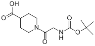 1-(BOC-AMINO-ACETYL)-PIPERIDINE-4-CARBOXYLIC ACID结构式