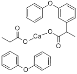 Structure of (+-)-alpha-methyl-3-phenoxybenzeneaceticacidcalciumsalt