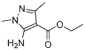 1H-Pyrazole-4-carboxylic acid, 5-amino-1,3-dimethyl-, ethyl ester结构式
