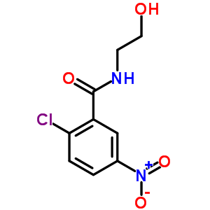 2-chloro-n-(2-hydroxyethyl)-5-nitrobenzamide结构式