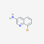 Structure of 3-QUINOLINAMINE,8-BROMO-