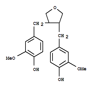 Structure of phenol, 4,4'-[(tetrahydro-3,4-furandiyl)bis(methylene)]bis[2-methoxy-