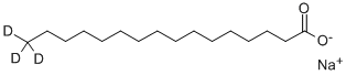 Structure of SODIUM HEXADECANOATE-16,16,16-D3