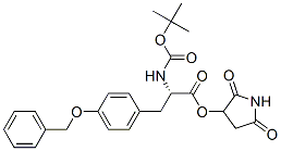 Boc-O-苄基-L-酪氨酸羟基琥珀酸亚氨酯结构式