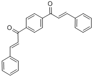 (E)-3-Phenyl-1-(4-[(E)-(3-phenyl-acryloyl)]-phenyl)-propenone结构式