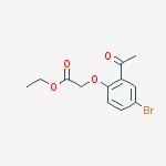 Acetic acid, (2-acetyl-4-bromophenoxy)-, ethyl ester结构式