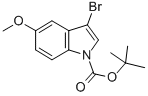 Structure of 3-BROMO-5-METHOXYINDOLE-1-CARBOXYLIC ACID TERT-BUTYL ESTER