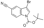 3-BROMO-5-CYANOINDOLE-1-CARBOXYLIC ACID TERT-BUTYL ESTER结构式
