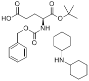 N-(苯基甲氧基羰基)-L-谷氨酸 1-(叔丁基)酯二环己基胺盐结构式