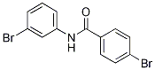 4-溴-N-(3-溴苯基)苯甲酰胺结构式