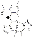 N-(2-乙酰基-4,6-二甲基苯基)-3-[[(3,4-二甲基-5-异恶唑基)氨基]磺酰基]-2-噻吩甲酰胺结构式
