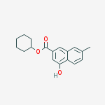 Structure of 2-Naphthalenecarboxylic acid, 4-hydroxy-7-methyl-, cyclohexyl ester