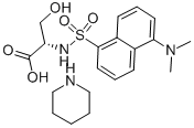 Structure of DANSYL-L-SERINE PIPERIDINIUM SALT