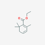 Structure of ethyl 2,6,6-trimethylcyclohexa-1,3-ene-1-carboxylate
