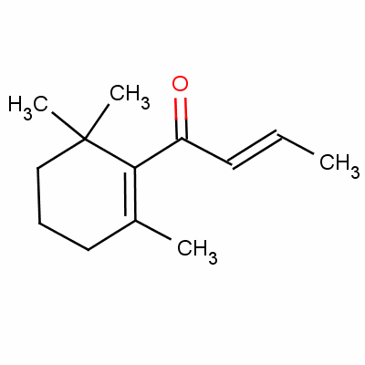 Structure of 2-Buten-1-one, 1-(2,6,6-trimethyl-1-cyclohexen-1-yl)-