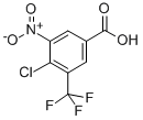 4-氯-3-硝基-5-三氟甲基苯甲酸结构式