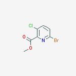 6-BROMO-3-CHLORO-PYRIDINE-2-CARBOXYLIC ACID METHYL ESTER结构式