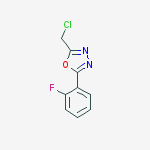 Structure of 1,3,4-Oxadiazole, 2-(chloromethyl)-5-(2-fluorophenyl)-