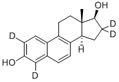 17B-二氢马烯雌酮-D4结构式