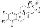 Structure of 17ALPHA-ETHYNYLESTRADIOL-2,4,16,16-D4