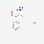 Structure of 1-hydroxy-1-(4-methylphenyl)propan-2-aminium chloride