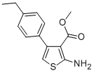 Structure of 2-AMINO-4-(4-ETHYLPHENYL)THIOPHENE-3-CARBOXYLIC ACID METHYL ESTER